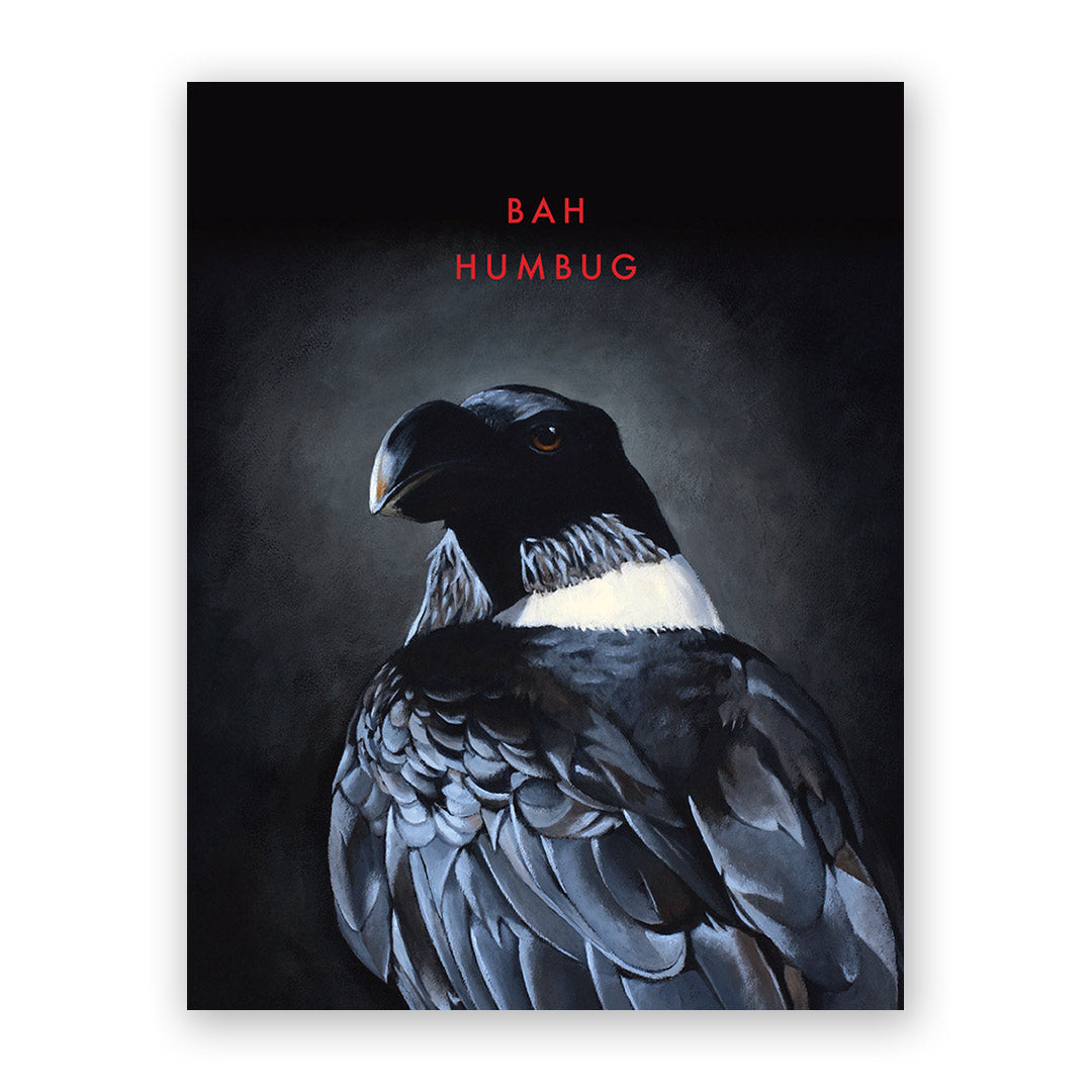 Bah Humbug Raven Holiday Card – The Mincing Mockingbird & The Frantic  Meerkat