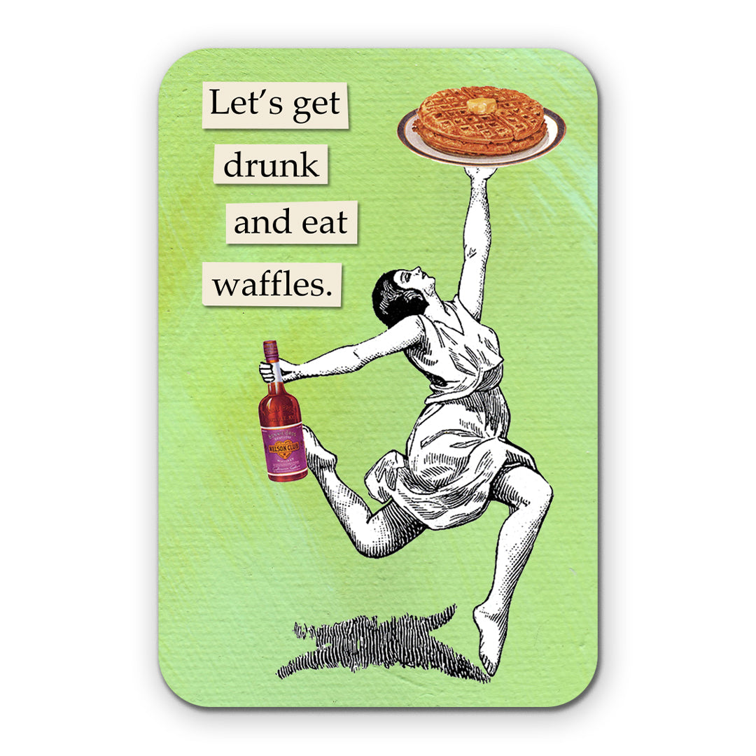 Drunk Waffles Sticker
