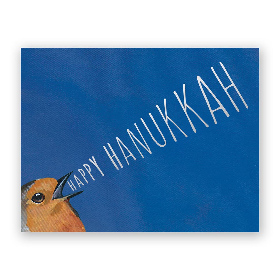 Hanukkah Bird Yelling Card