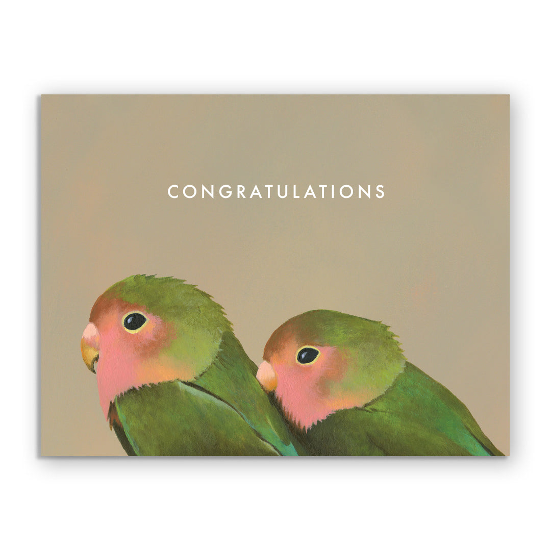 Lovebirds Congratulations Card