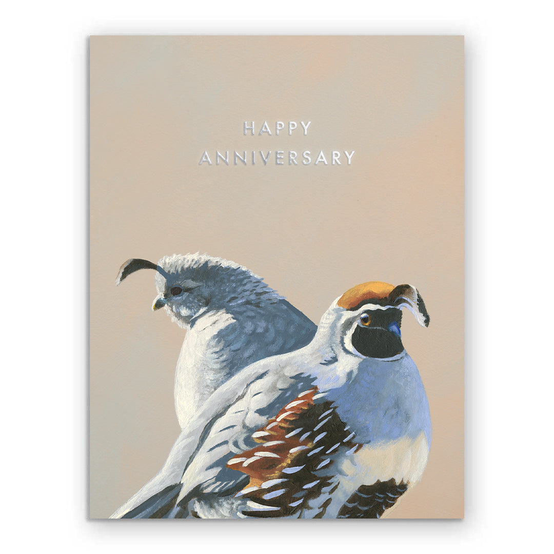 Quails Anniversary Card