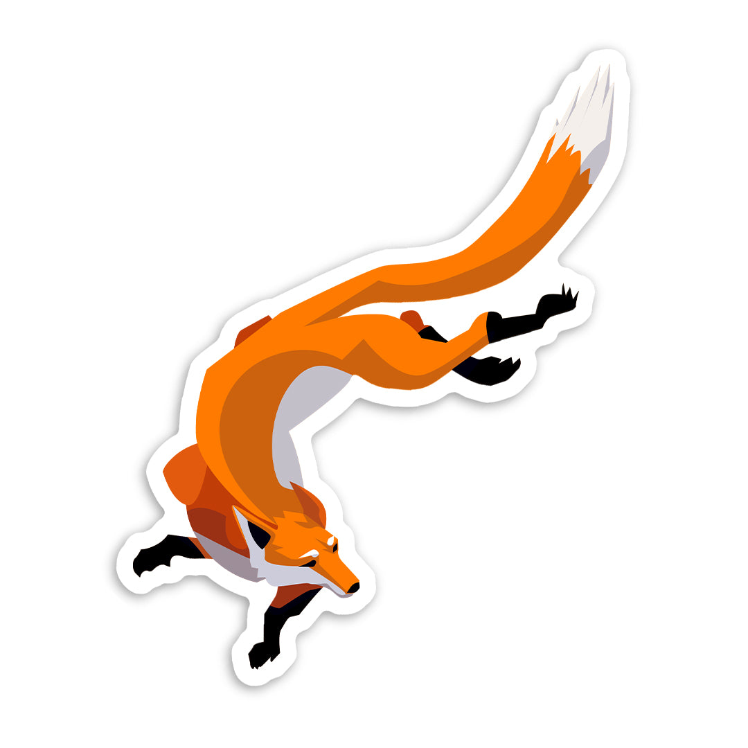 Fox Sticker – The Mincing Mockingbird & The Frantic Meerkat
