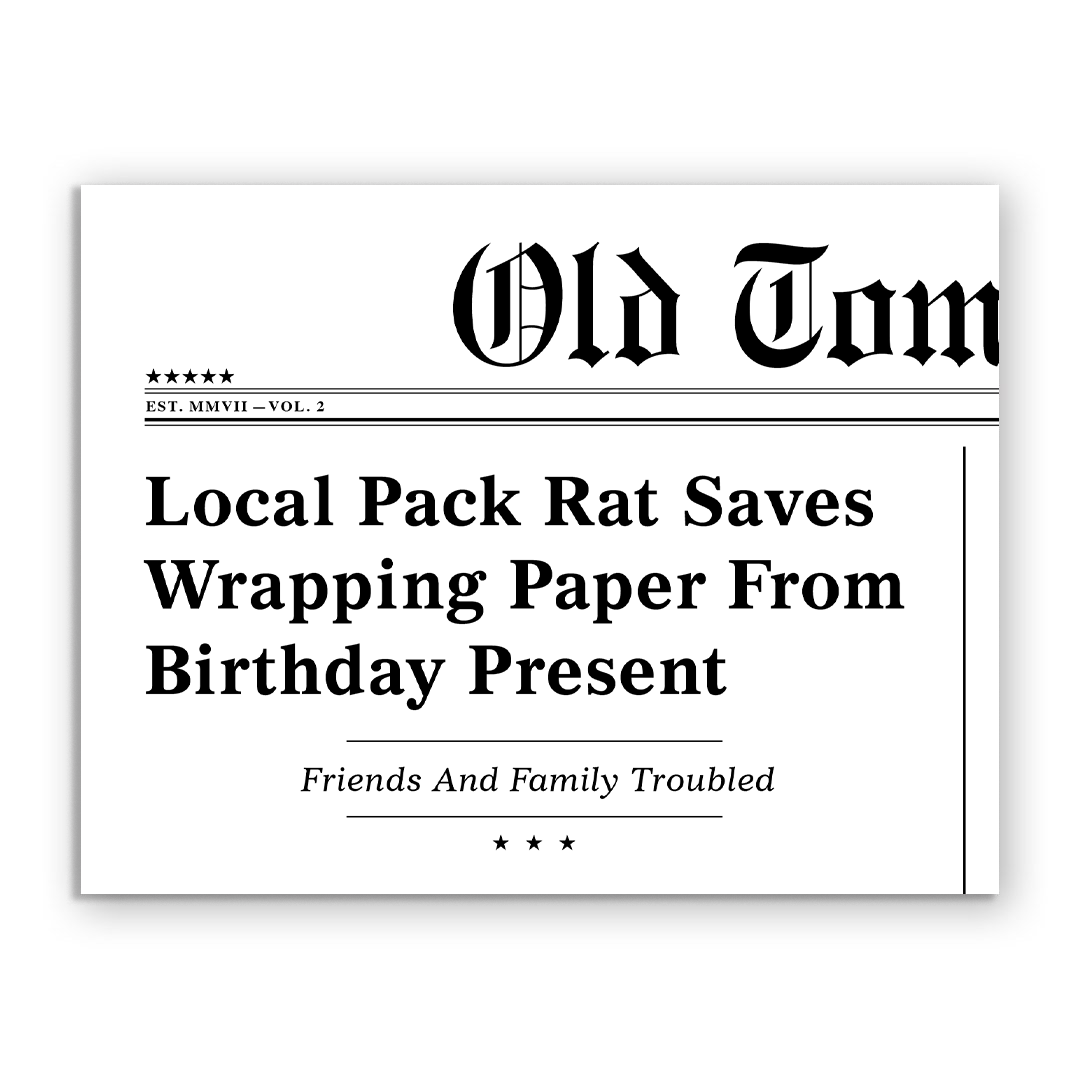Pack Rat Birthday Card