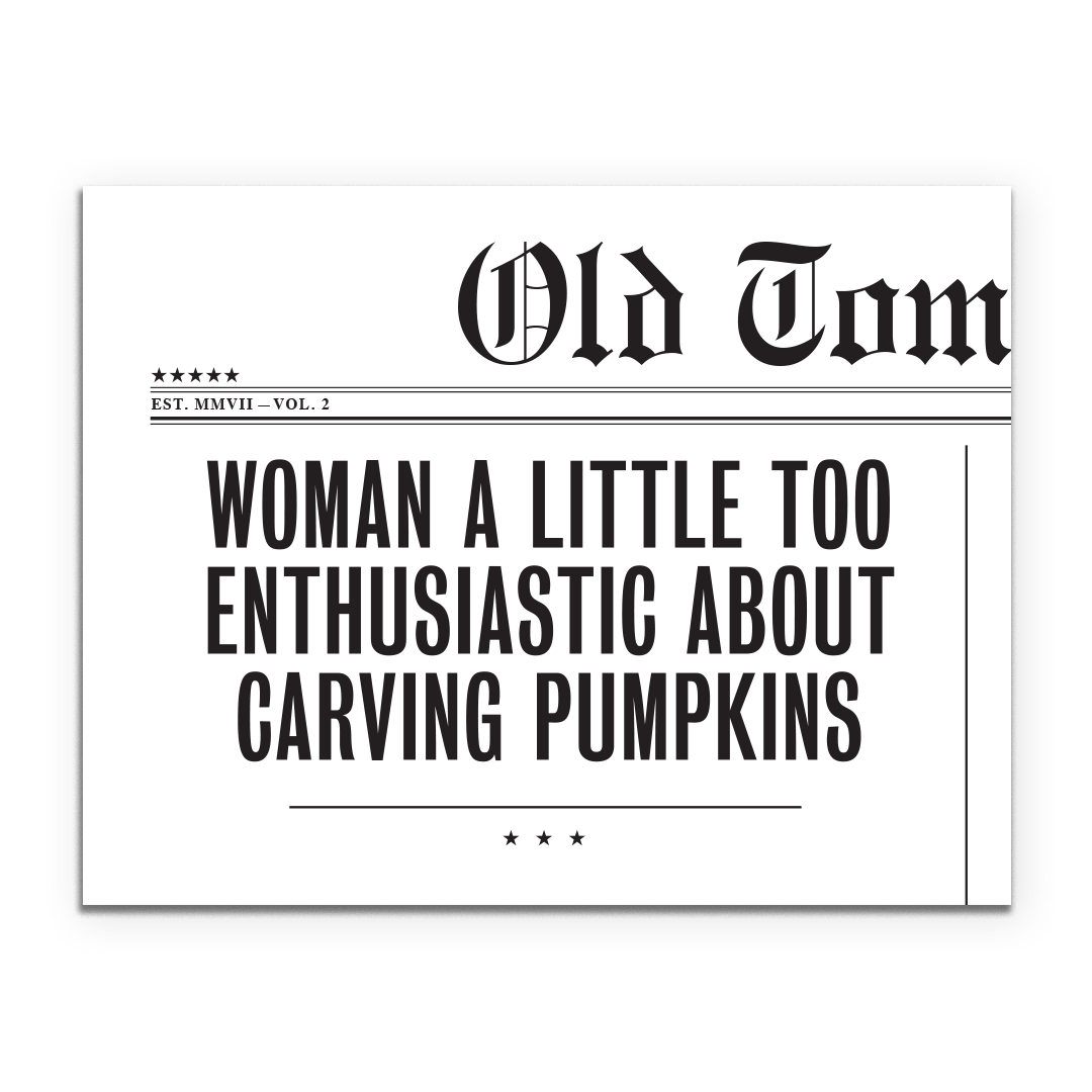 Carving Pumpkins Halloween Card