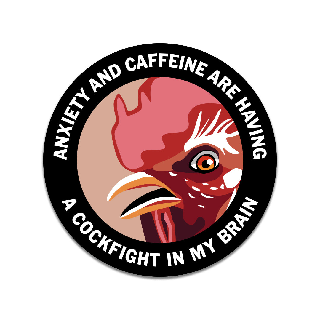 Anxiety and Caffeine Sticker