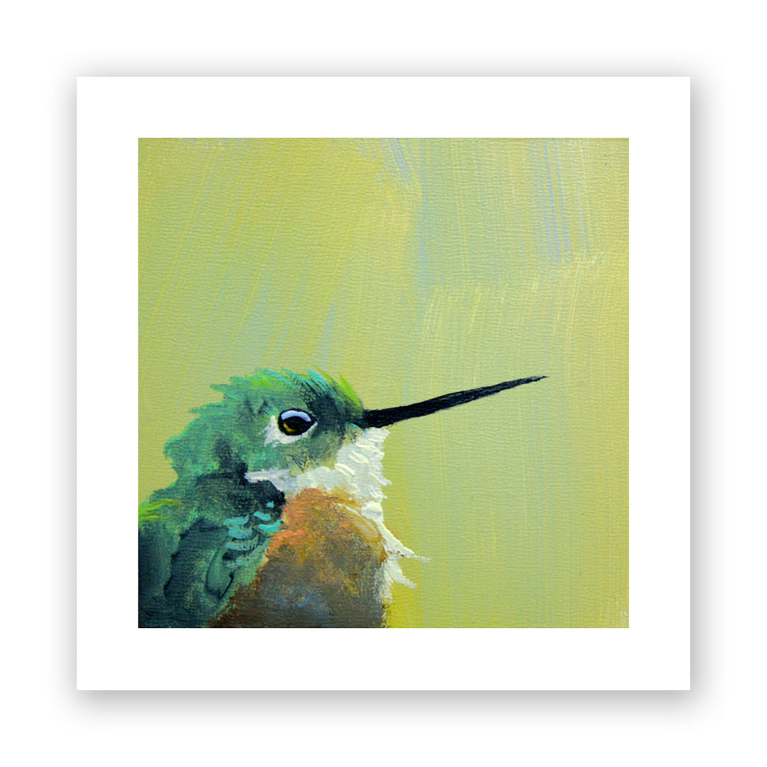 5 x 5 Art Print - Hummingbird Number 1
