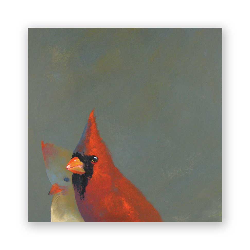 8 x 8 Cardinal Pair Wings on Wood Decor – The Mincing Mockingbird