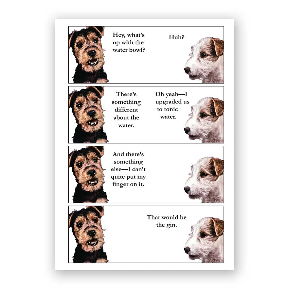 Gin & Tonic Dog Card