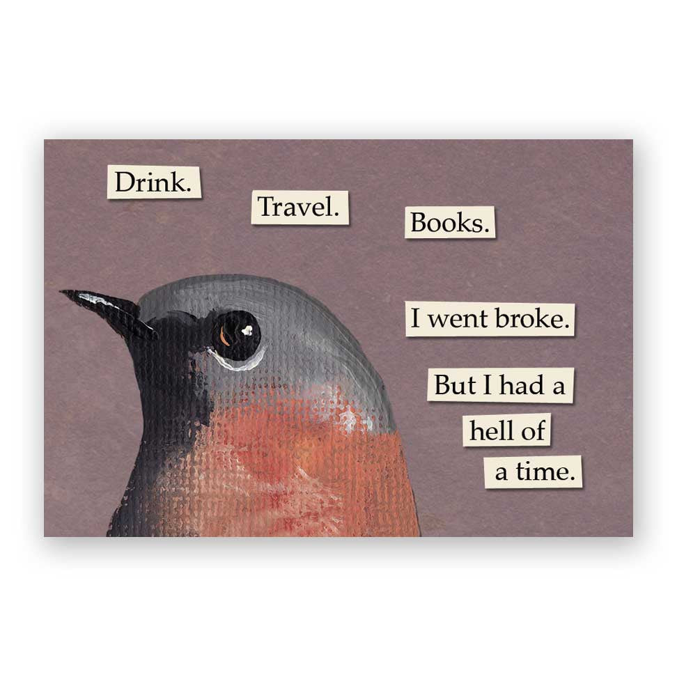 Drink. Travel. Books. Magnet