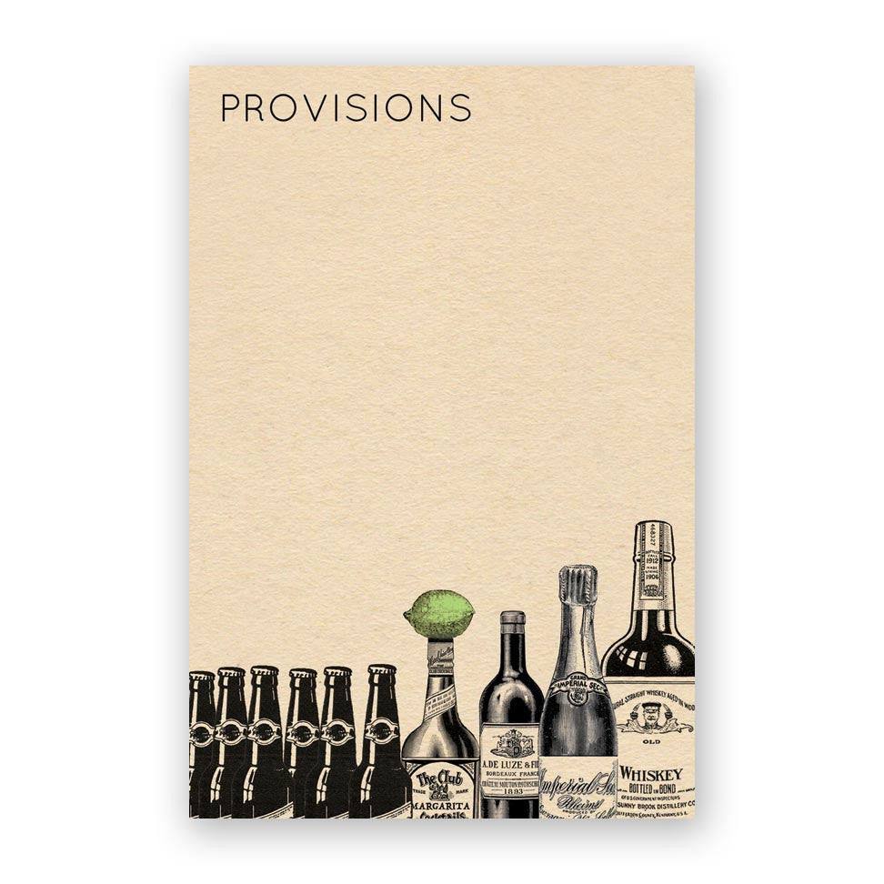 Provisions Notepad