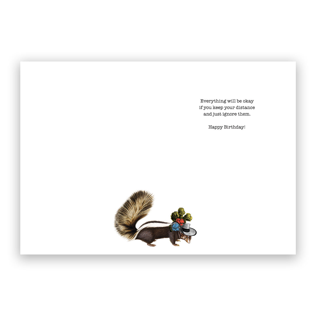 Skunk Birthday Card