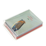 Cedar Waxwing Holiday Card