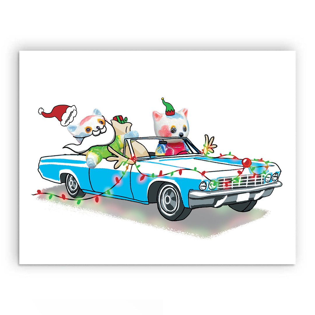 Convertible Cat Holiday Card