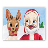 Santa and Reindeer Holiday Card