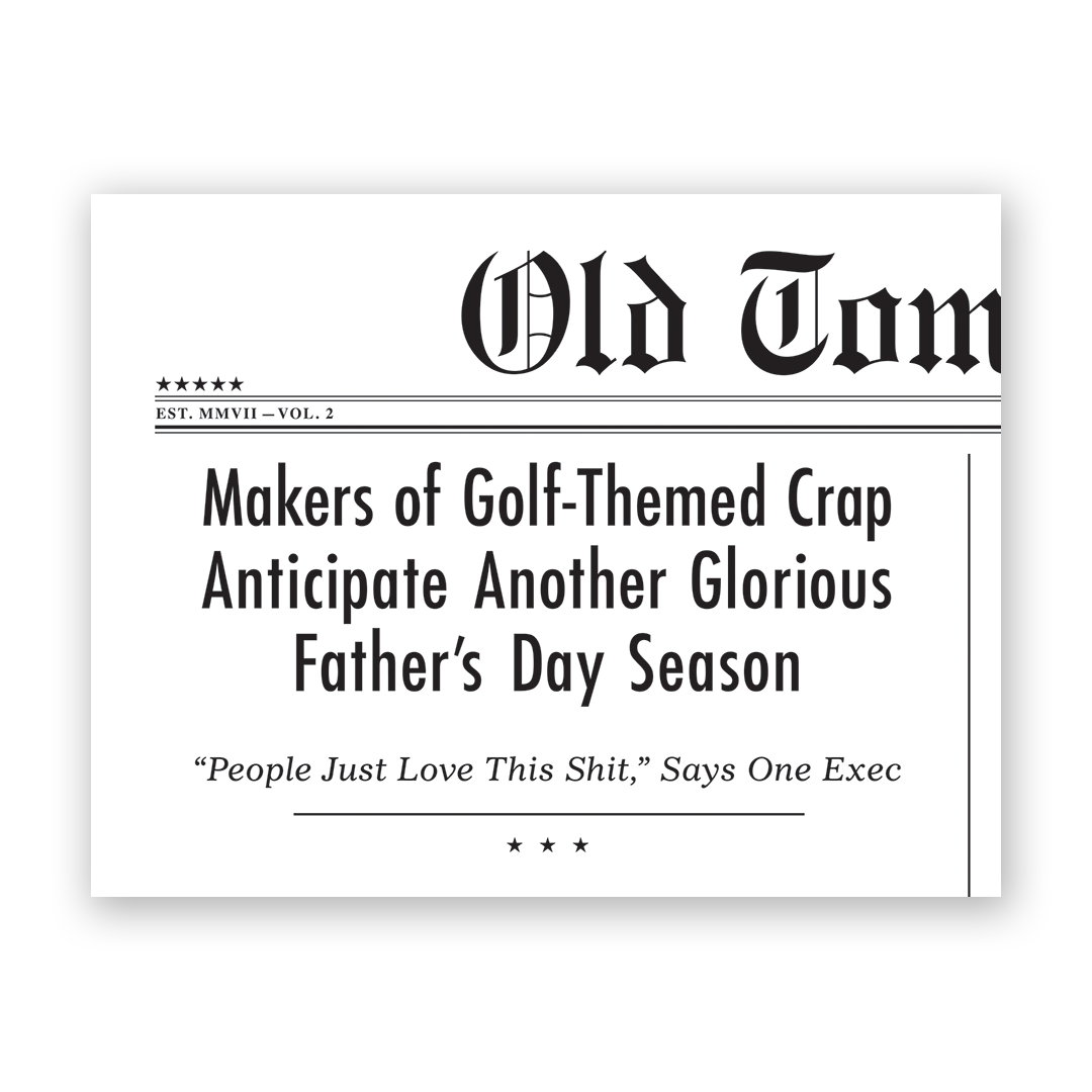Golf-Themed Crap Father’s Day Card