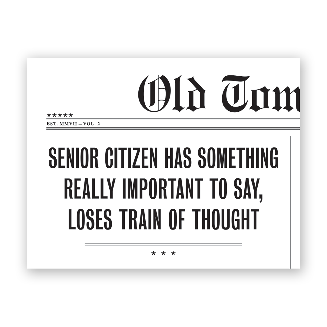 Senior Citizen Birthday Card