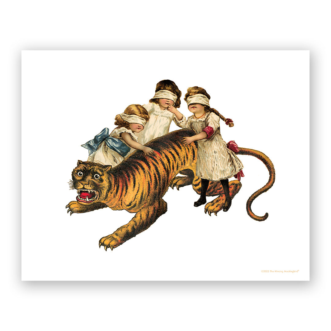 8 x 10 Print - Children & Tiger