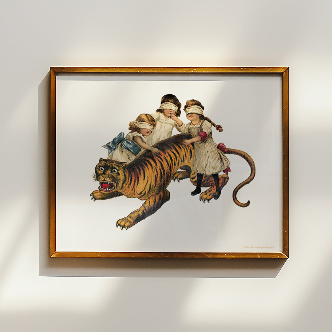 8 x 10 Print - Children & Tiger