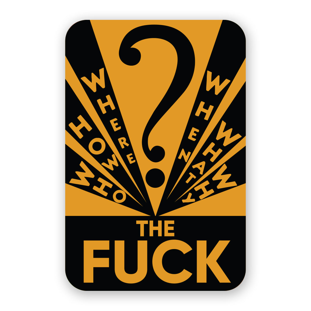 Who How Where Sticker – The Mincing Mockingbird & The Frantic Meerkat