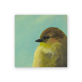 Sale - 4 x 4 Fictional Yellow Bird Wings on Wood Decor
