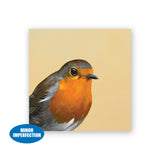 Sale - 4 x 4 European Robin Wings on Wood Decor