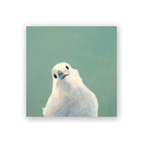 Sale - 4 x 4 White Songbird Wings on Wood Decor