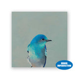 Sale - 6 x 6 Mountain Bluebird Wings on Wood Decor