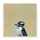 Sale - 8 x 8 Downy Woodpecker Wings on Wood Decor