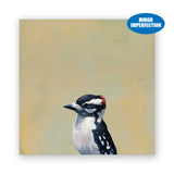 Sale - 8 x 8 Downy Woodpecker Wings on Wood Decor