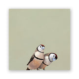 8 x 8 Owl Finch Pair Wings on Wood Decor