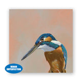 Sale - 8 x 8 Kingfisher Wings on Wood Decor