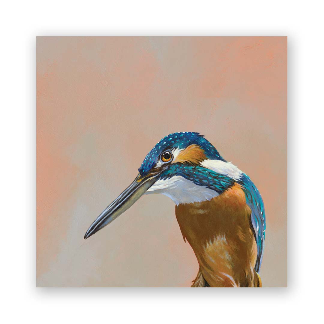 8 x 8 Kingfisher Wings on Wood Decor