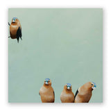 Sale - 10 x 10 Fictional Finch Group Wings on Wood Decor