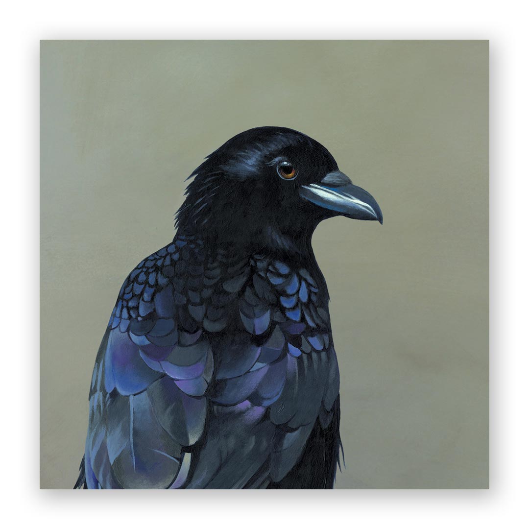 10 x 10 Crow Wings on Wood Decor