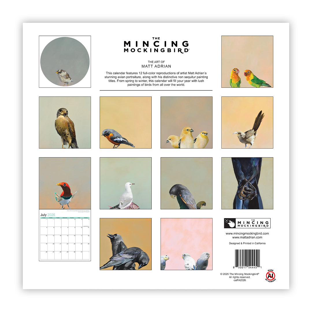 Matt Adrian Fine Art 2026 Wall Calendar