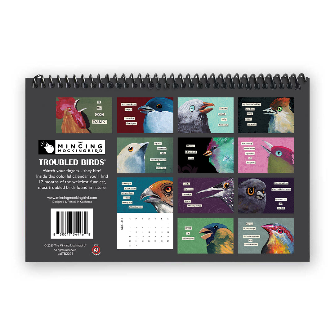 Troubled Birds 2026 Wall Calendar