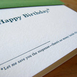 No Money In This Card Birthday Card