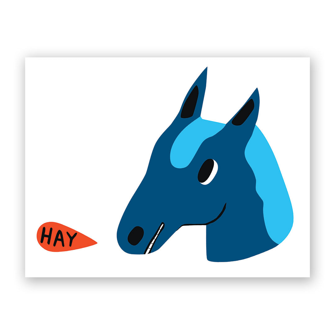 Hay Horse Card