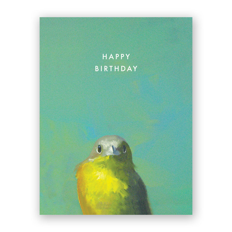 Yellow Bird Birthday Card