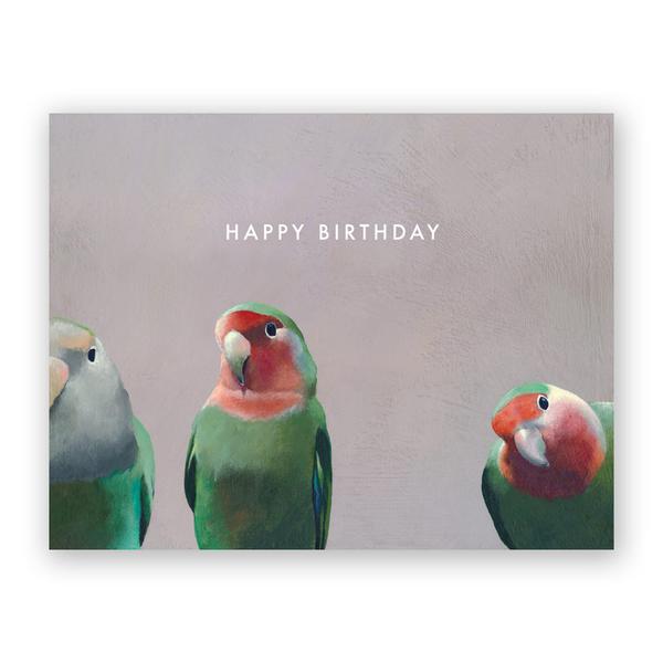 Lovebirds Birthday Card