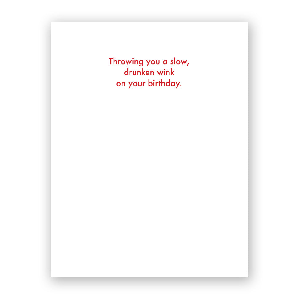 Slow Wink Birthday Card