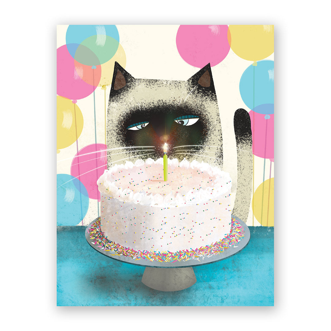 Cat Cake Birthday Card