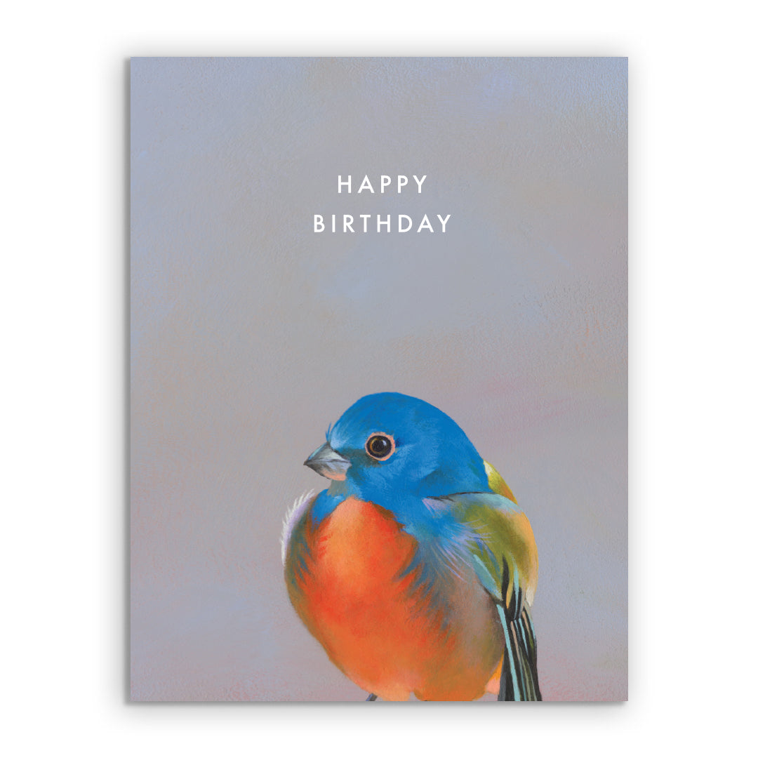 Painted Bunting Birthday Card