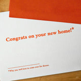 Congrats On Your New Home Card