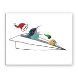 Christmas Airplane Card