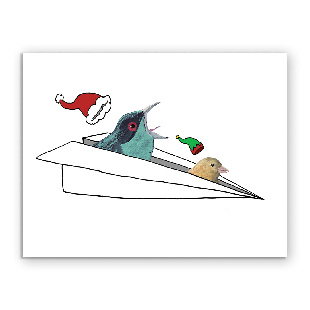 Christmas Airplane Card