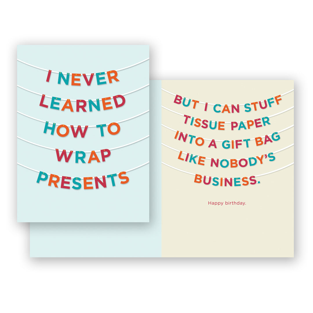 Wrap Presents Birthday Card