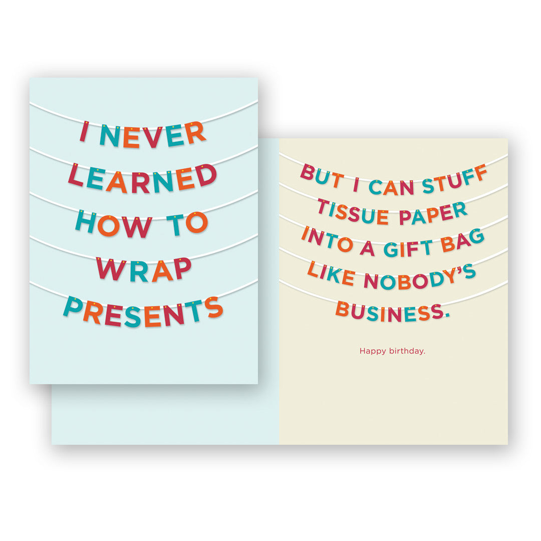Wrap Presents Birthday Card
