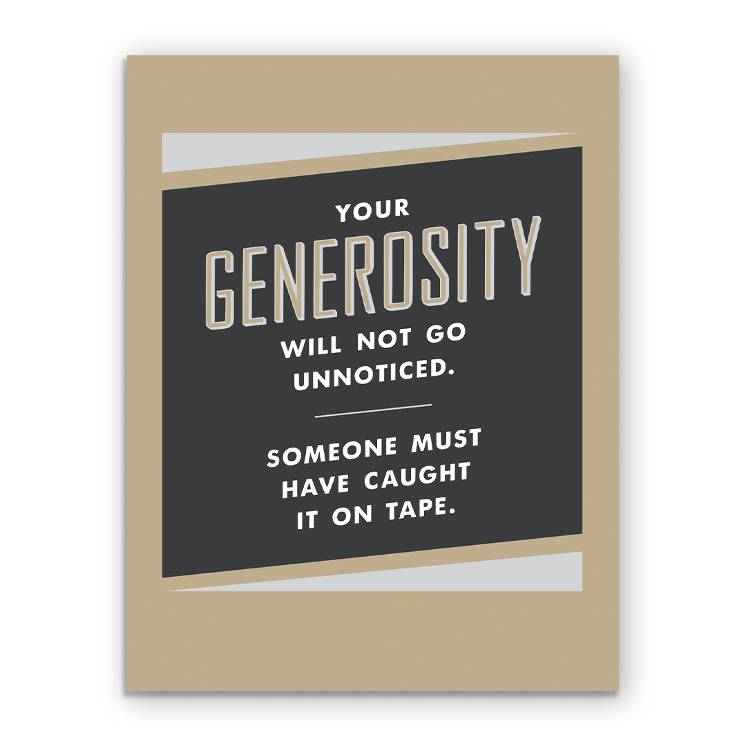 Generosity Thank You Card