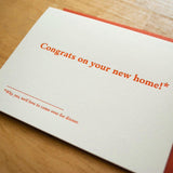 Congrats On Your New Home Card